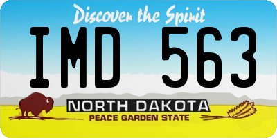 ND license plate IMD563