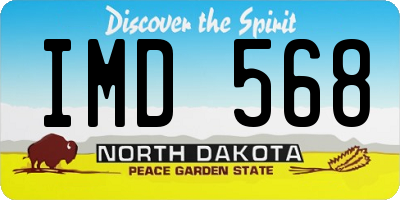 ND license plate IMD568