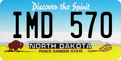 ND license plate IMD570