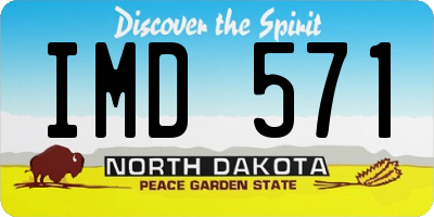 ND license plate IMD571