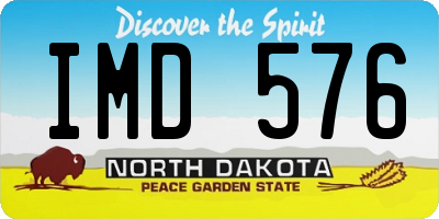 ND license plate IMD576