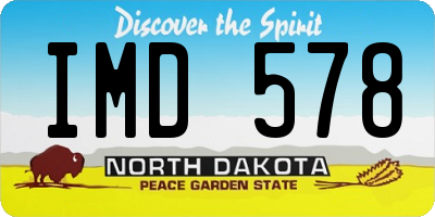 ND license plate IMD578