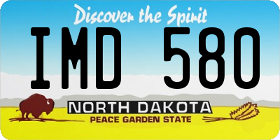 ND license plate IMD580