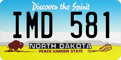 ND license plate IMD581