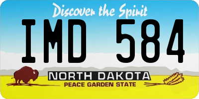 ND license plate IMD584