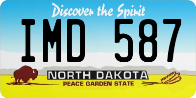 ND license plate IMD587