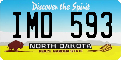 ND license plate IMD593