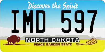ND license plate IMD597