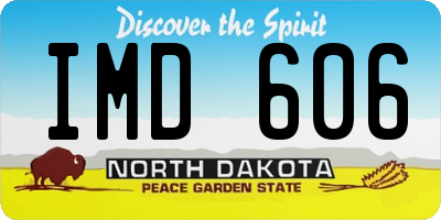 ND license plate IMD606