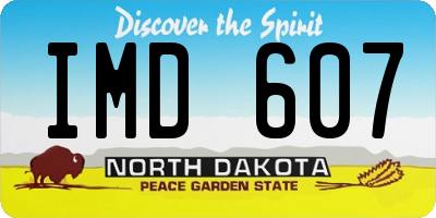 ND license plate IMD607