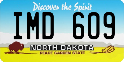 ND license plate IMD609