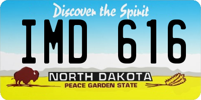 ND license plate IMD616