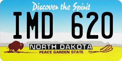 ND license plate IMD620