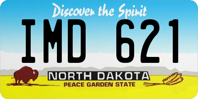 ND license plate IMD621
