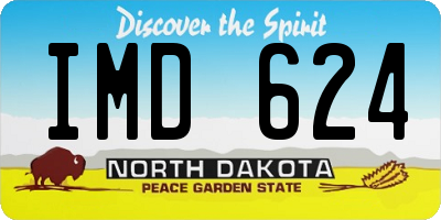 ND license plate IMD624