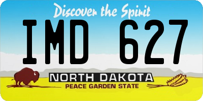 ND license plate IMD627