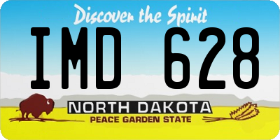ND license plate IMD628
