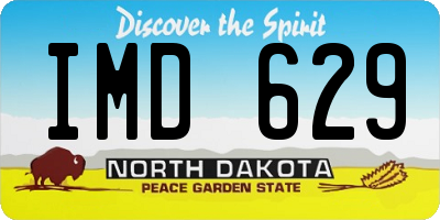 ND license plate IMD629
