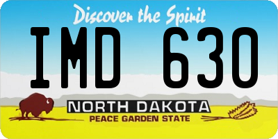 ND license plate IMD630