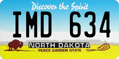 ND license plate IMD634