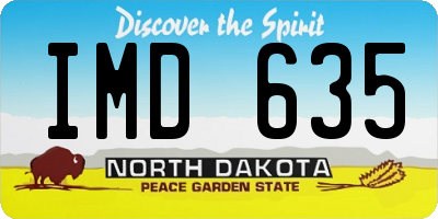 ND license plate IMD635