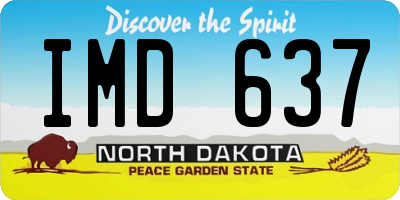 ND license plate IMD637