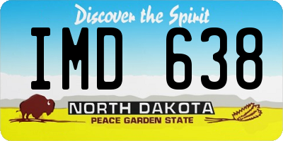 ND license plate IMD638