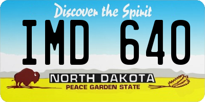 ND license plate IMD640