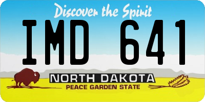 ND license plate IMD641