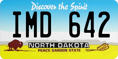 ND license plate IMD642