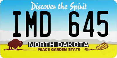 ND license plate IMD645