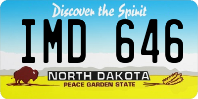ND license plate IMD646