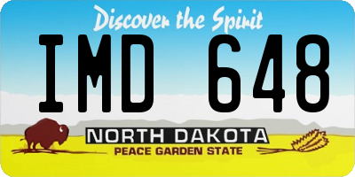 ND license plate IMD648