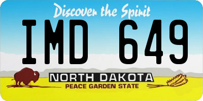 ND license plate IMD649