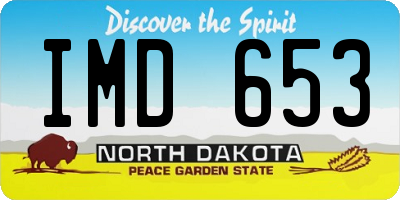 ND license plate IMD653