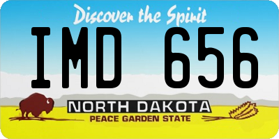 ND license plate IMD656