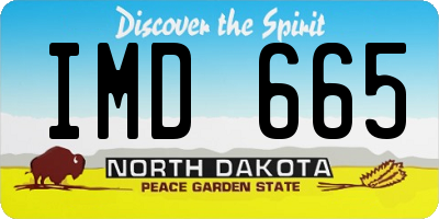 ND license plate IMD665