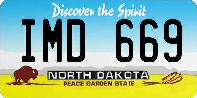 ND license plate IMD669