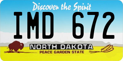 ND license plate IMD672
