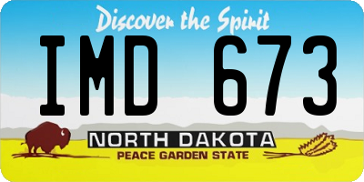 ND license plate IMD673