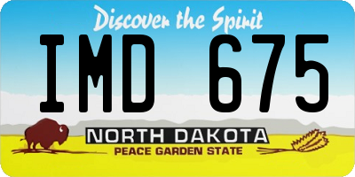 ND license plate IMD675