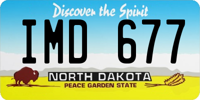 ND license plate IMD677