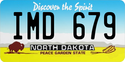 ND license plate IMD679