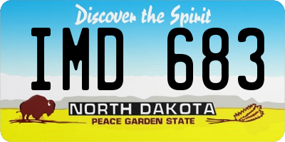 ND license plate IMD683