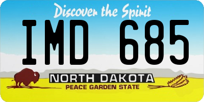ND license plate IMD685