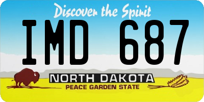 ND license plate IMD687