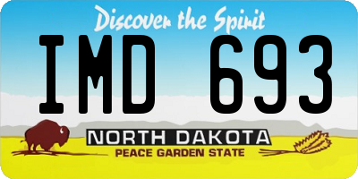 ND license plate IMD693