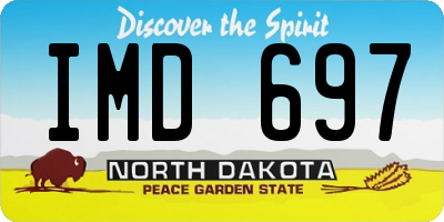 ND license plate IMD697