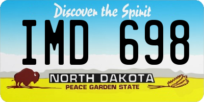 ND license plate IMD698
