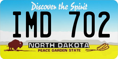 ND license plate IMD702